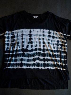 skelton shibori tie dye wideTee